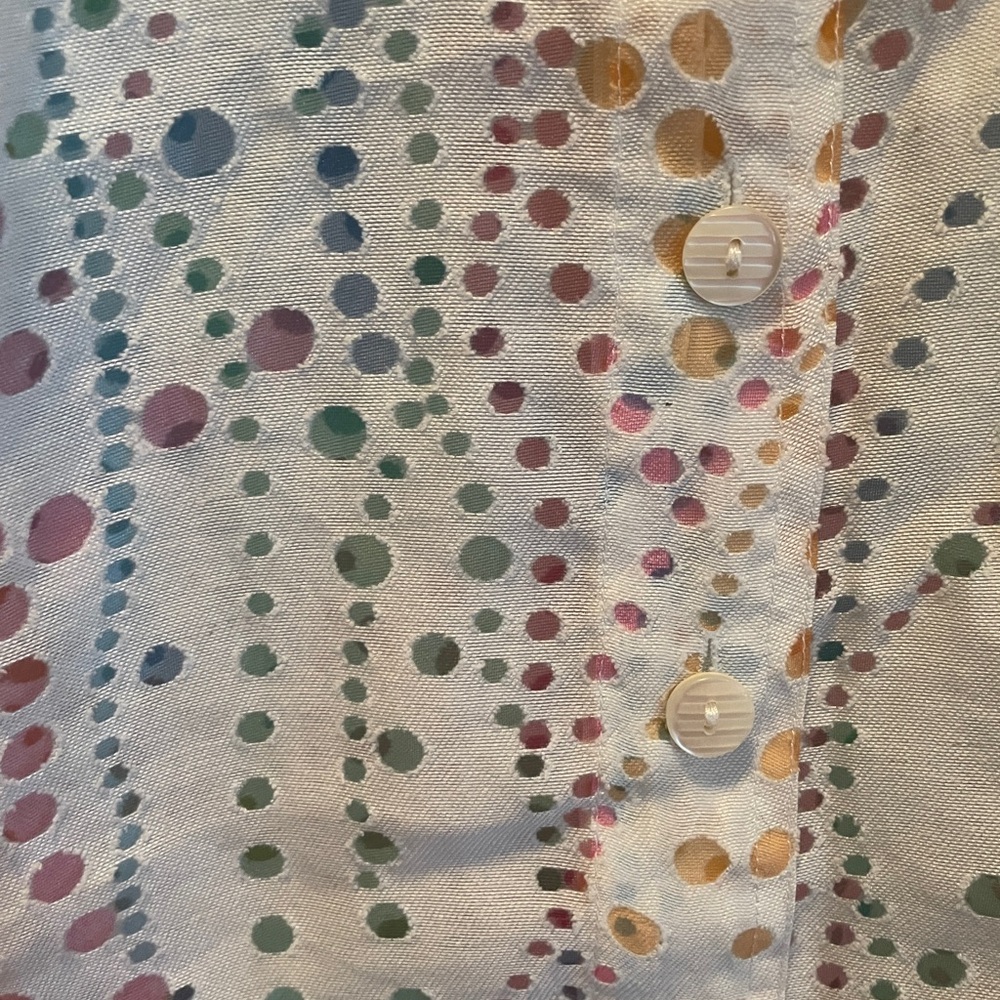 Bamboo Traders Multicolor Polka Dot Button Down S… - image 5